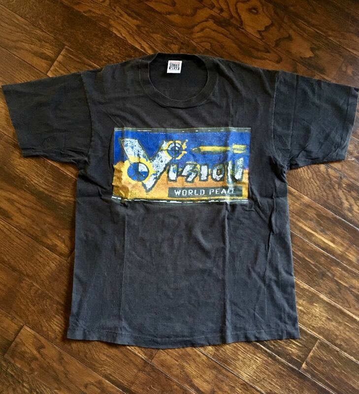 80s レア VISION STREET WEAR WORLD PEACE Tシャツ ヴィンテージ　USA製 vintage スケーター