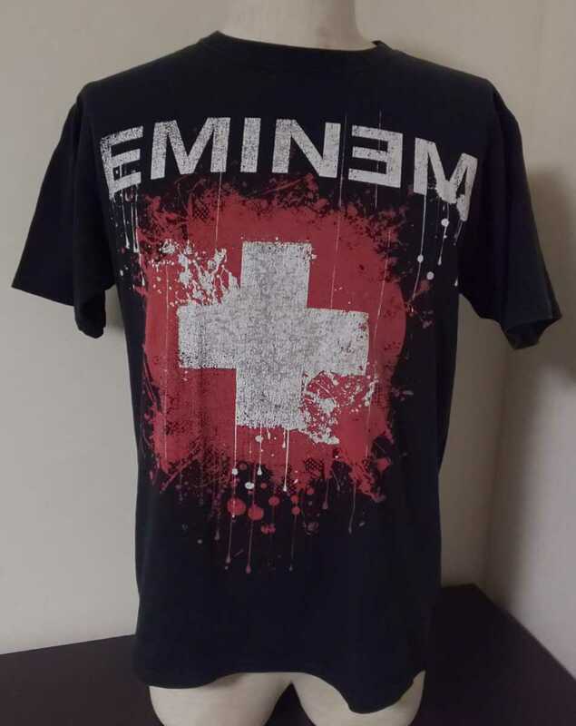 ヴィンテージ 2010RECOVERY TOUR EMINEM Tシャツ ブラック M程度 ブラック ツアー タグ切れ