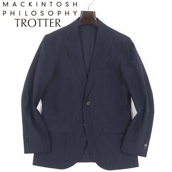 ◆MACKINTOSH PHILOSOPHY マッキントッシュ フィロソフィー TROTTER トロッター 2釦 ジャケット 紺 ネイビー 36R