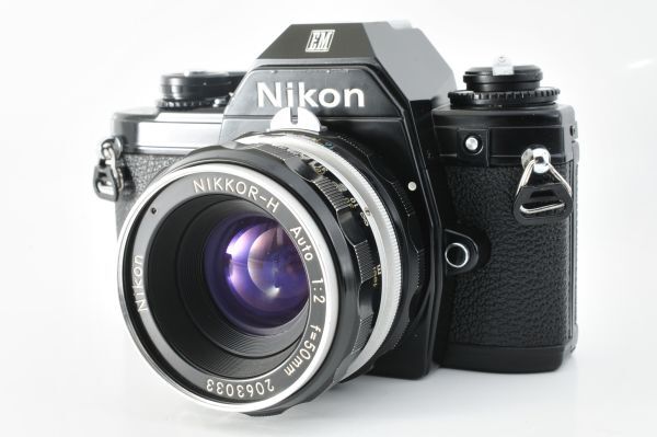NIKON ニコン EM Black 35mm Film Camera Non AI NIKKOR-H 50mm F2 2503017