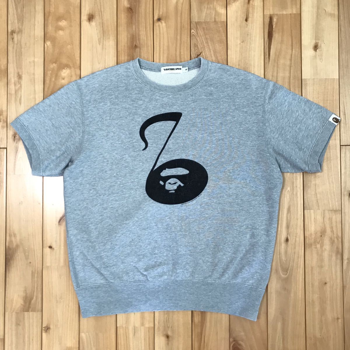 music note ape head 半袖スウェット Sサイズ a bathing ape BAPE 音符 エイプ ベイプ アベイシングエイプ 0905