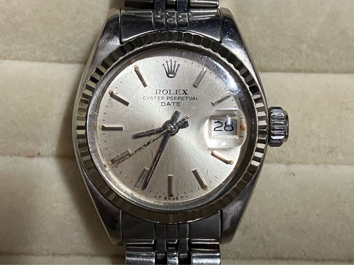 ロレックス　ROREX デイトジャスト 6917 ブルーテッドベゼル　ジュビリーブレス　レディース　26ミリ　真贋済み　 腕時計　60サイズ