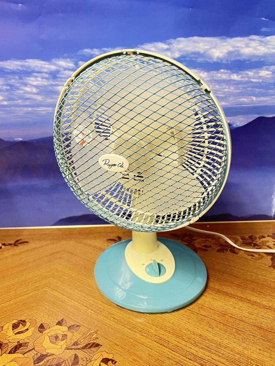 YUASA 卓上扇風機 ファン 強弱風量 首振り 寝室 家電 シンプル 2005年式 羽根20cm 中古
