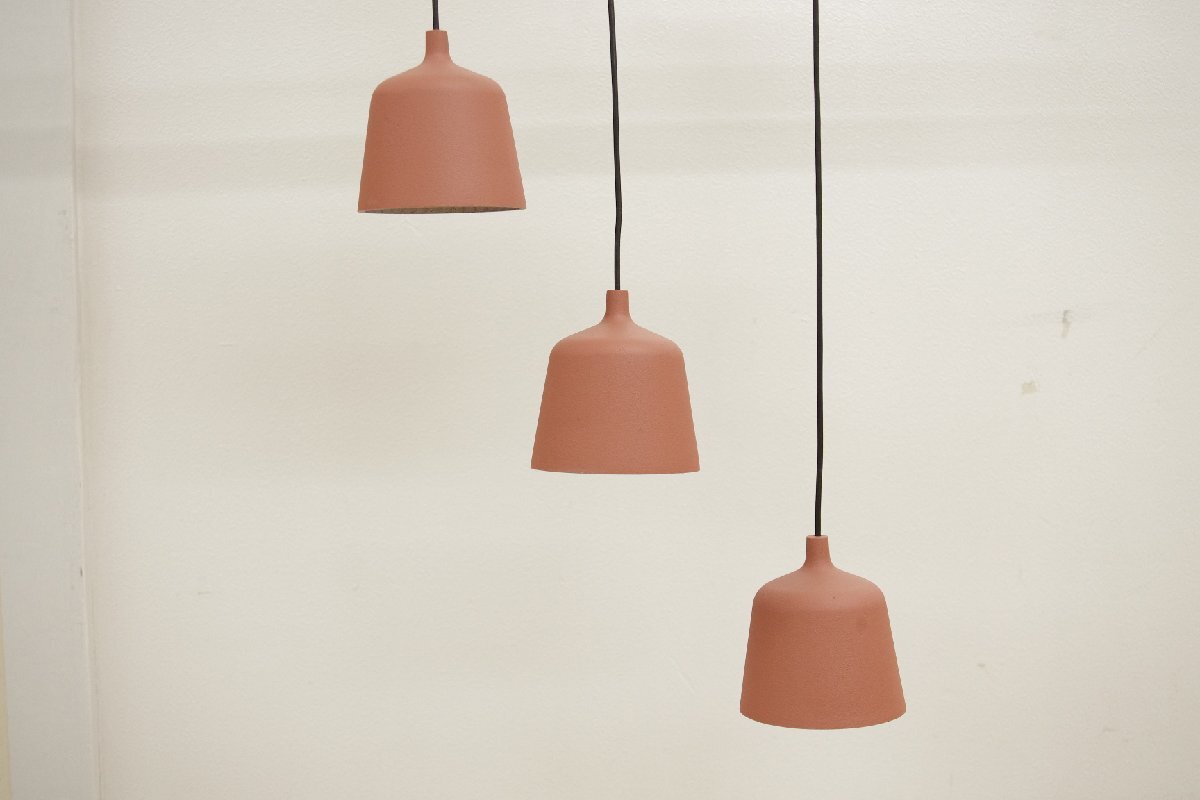 DAIKO ペンダントライト DPN-40442Y 直径11cm LED 赤茶色 3個セット 2017年製 定価総額8.5万 リビング 照明 モダン シンプル ※要工事