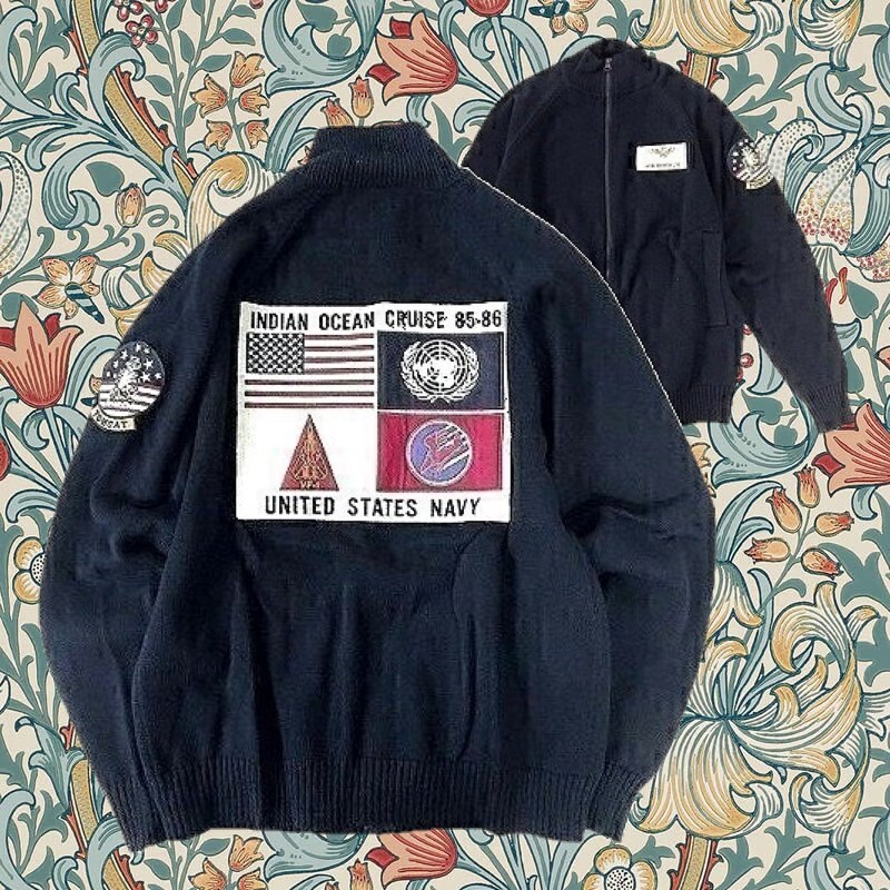 AVIREX アヴィレックス■フルジップ ニットブルゾン ドライバーズニット 2XL■新品