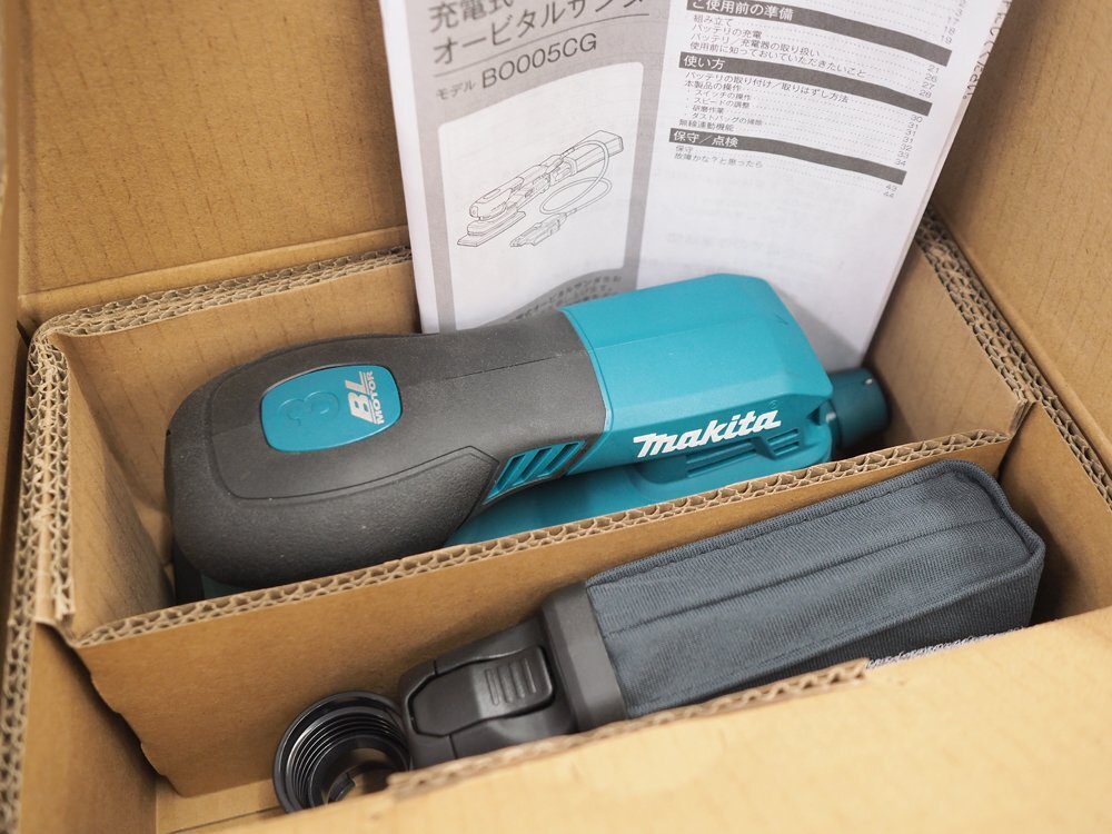 新品未使用 makita マキタ 充電式オービタルサンダ BO005CGZ 40Vmax 80×130mm 偏心径3mm バッテリ分離 コネクタ式