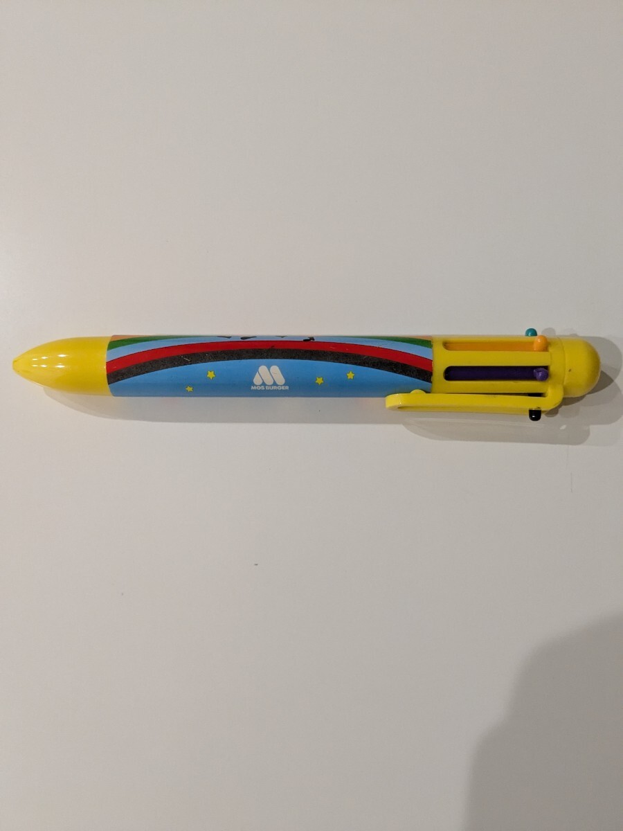 モスバーガー・ワイワイセット おもちゃ 7色ボールペン 虹色 もっさん モッサン