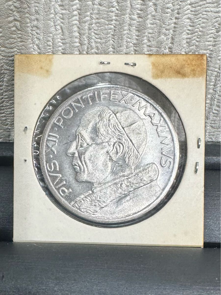 バチカン銀貨　ピウス12世 アンジェリカ牧師　古銭 シルバー　外国 貨幣　アンティークコイン　ヨーロッパ　美品　激レア