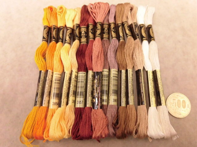 ☆刺繍糸☆刺しゅう糸17N46A☆ＤＭＣ２５番3852☆１５本