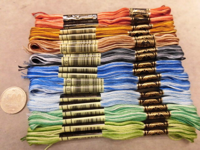 ☆刺繍糸☆刺しゅう糸17N03w☆ＤＭＣ２５番ぼかし☆９色Ｂ各２本