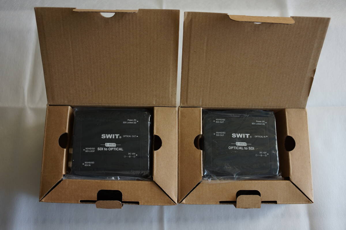 ★SWIT★S-4605/S-4606光伝送変換機セット★Heavy Duty★Optical fiber⇔3G-SDIコンバーター★新品未使用★