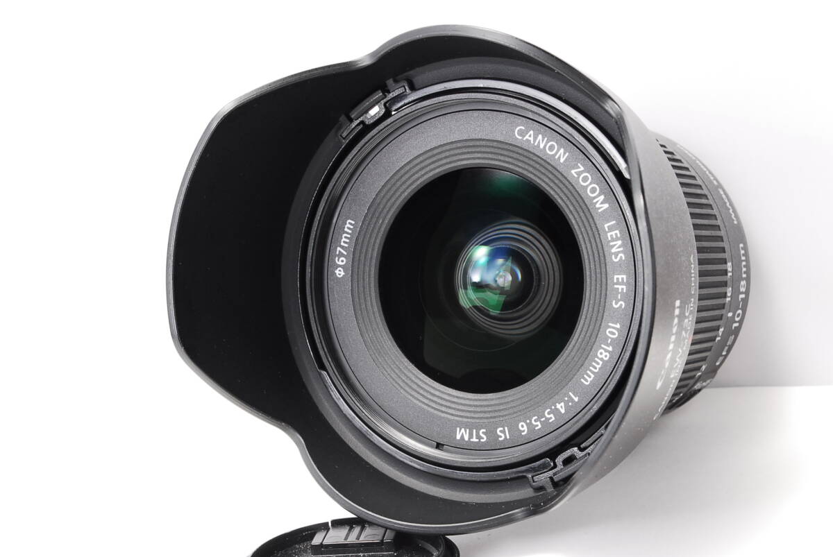 〓外観非常に綺麗　フード付〓Canon キヤノン EF-S 10-18mm F4.5-5.6 IS STM