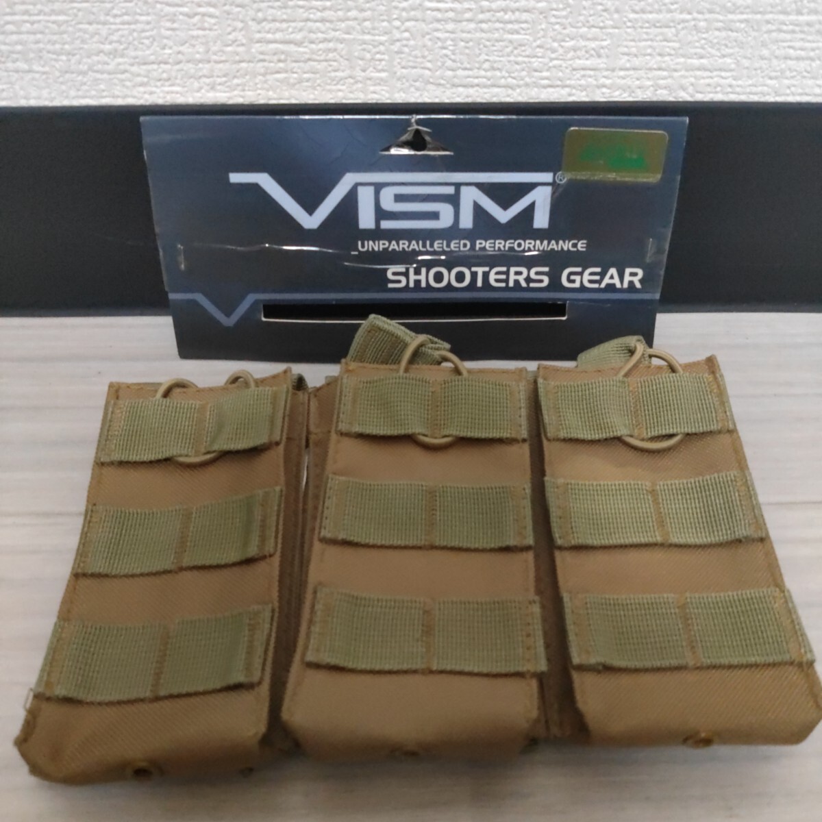 未使用 VISM by NcStar ライフル トリプルマガジンポーチ タンカラー molle/palsシステム サバゲー ミリタリー タクティカル 送料無料