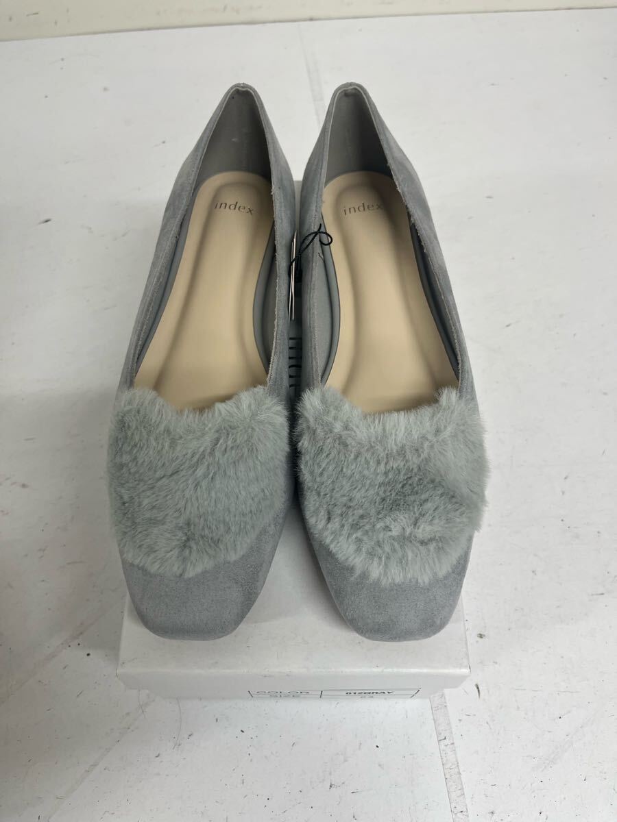 送料込み☆index インデックス　 パンプス　 ベージュ　箱付き新品　サイズ24.0〜24.5㎝　#70518mi588 
