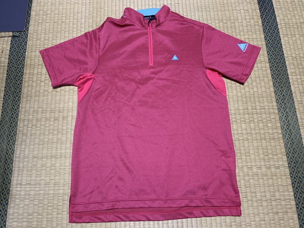 lecoqsportif/ルコック ゴルフ 半袖ジップシャツ M