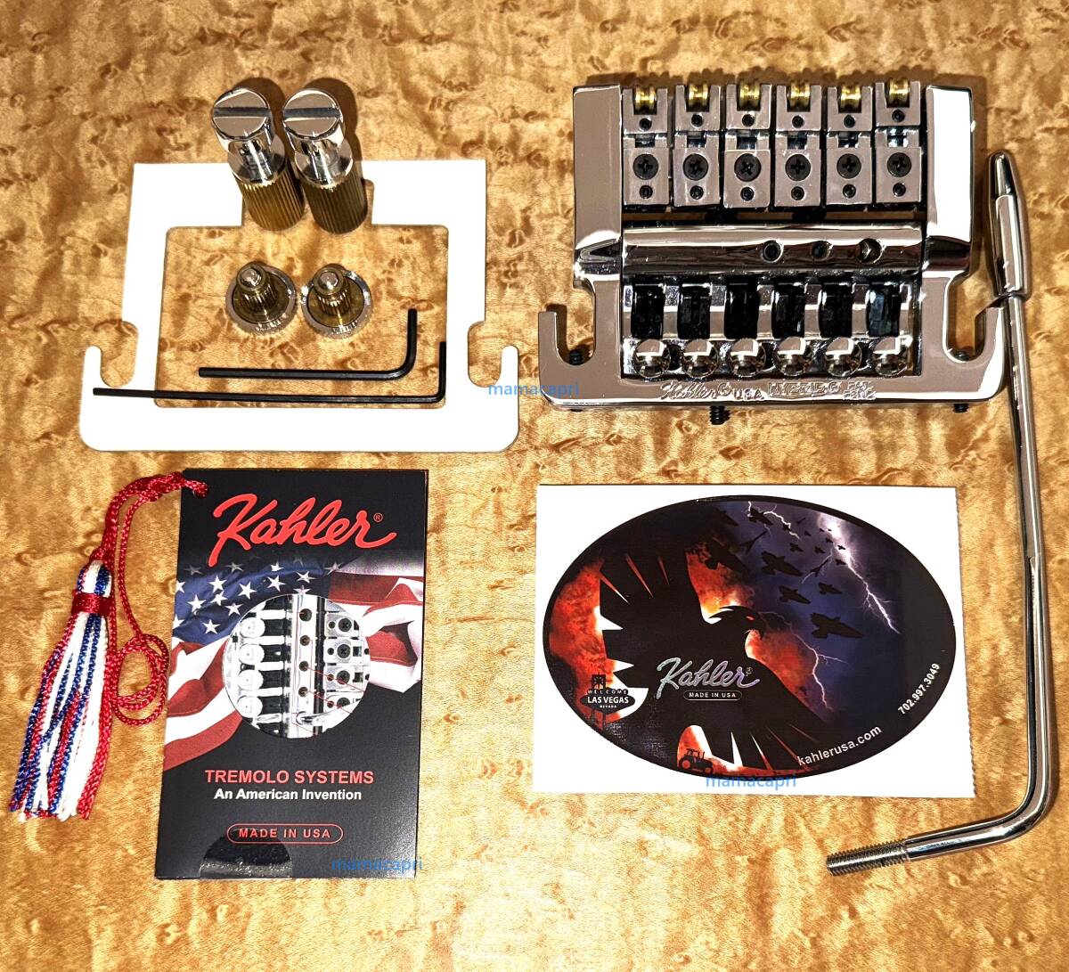 新品 Kahler 7200-CX Chrome Hybrid Tremolo 6弦Guitar Bridge System StudスタッドMount ケーラー ハイブリッド トレモロ ギター ブリッジ