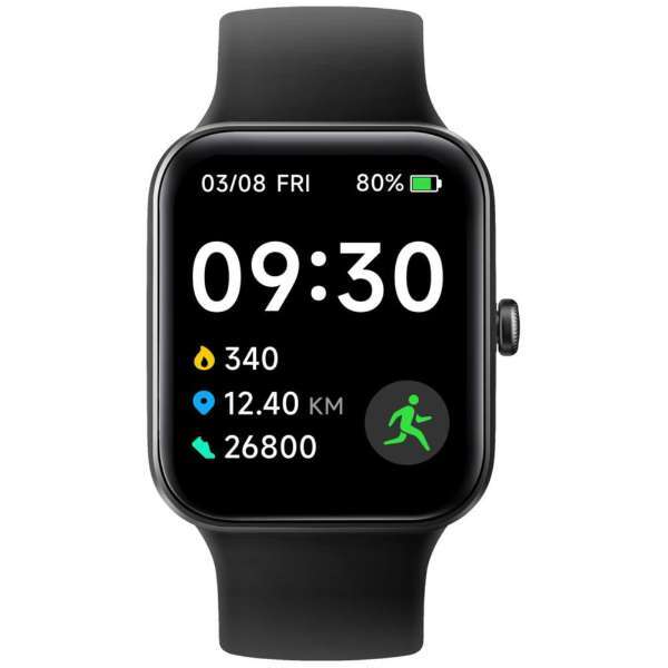 ◆新品未開封 SKG スマートウォッチ V7-BK(型番：S1621HA) [V7 Smart Watch/1.69型/防水防塵/睡眠/血中酸素ウェルネス/Bluetooth] 保証付