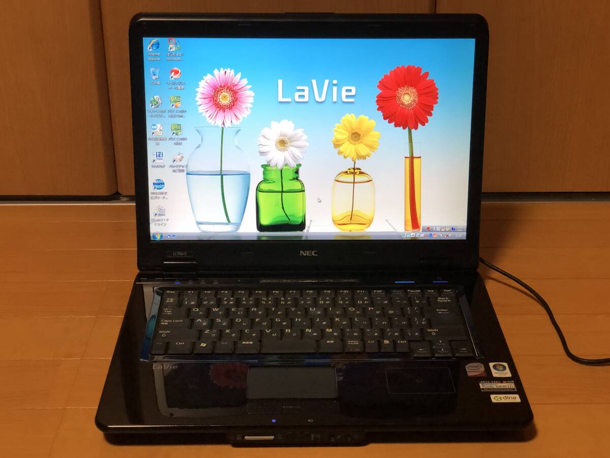中古良品 NECノートパソコン LL750/S PC-LL750SG6B windows vista 簡易動作確認済みですがジャンク扱いです 本体のみ 付属品無し