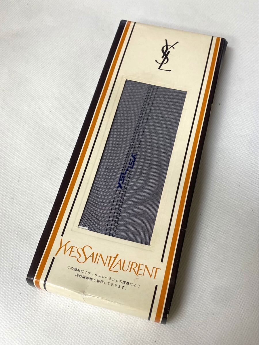 未使用 Yves Saint Laurent 靴下 イヴサンローラン くつ下 メンズ サイズ 25 グレー