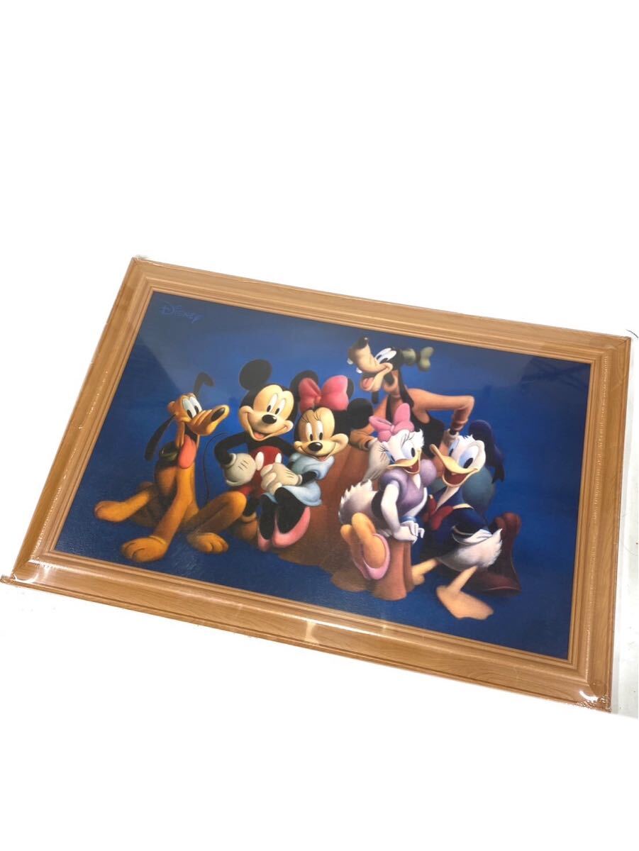 未開封 オランダ製 ディズニー キャラクターアート 絵画 油絵 風 ミッキー インテリア 壁掛け 額入り 