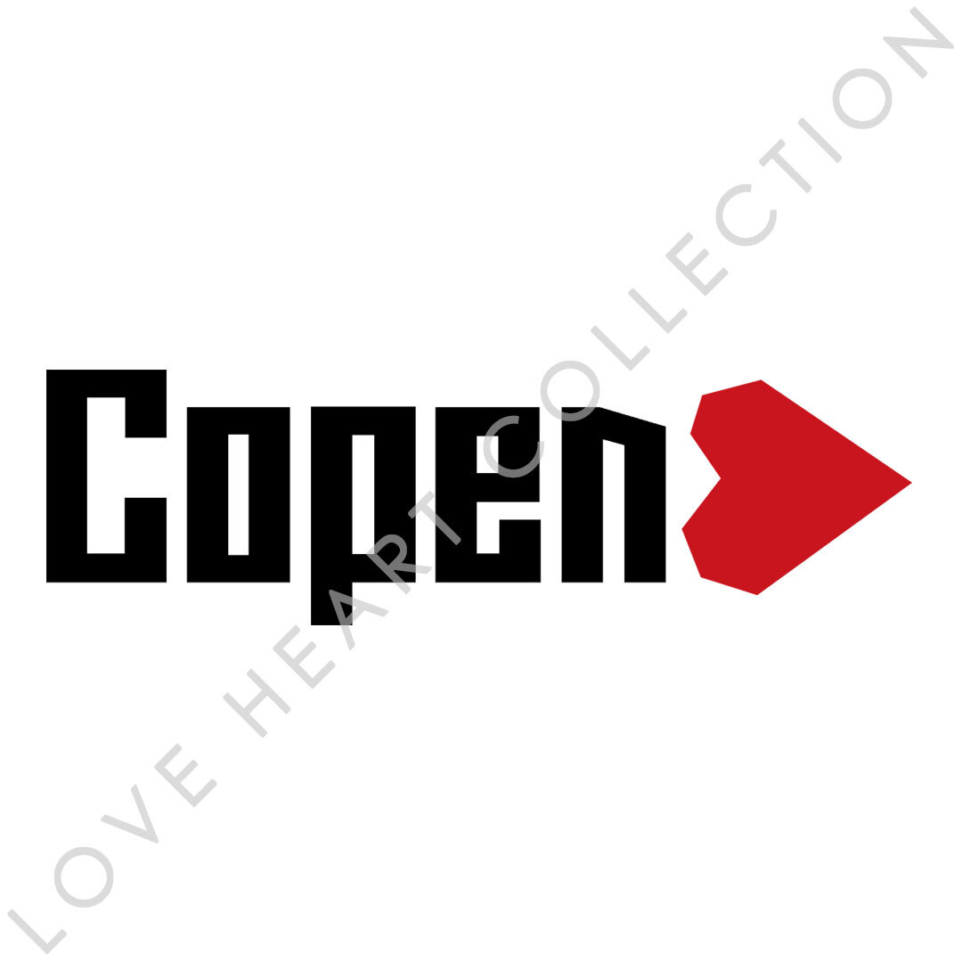新品・未使用☆ダイハツ コペン　ハートステッカー ブラック 1枚　LOVE HEART COLLECTION DAIHATSU Copen　切り文字|切文字|新品|送料無料