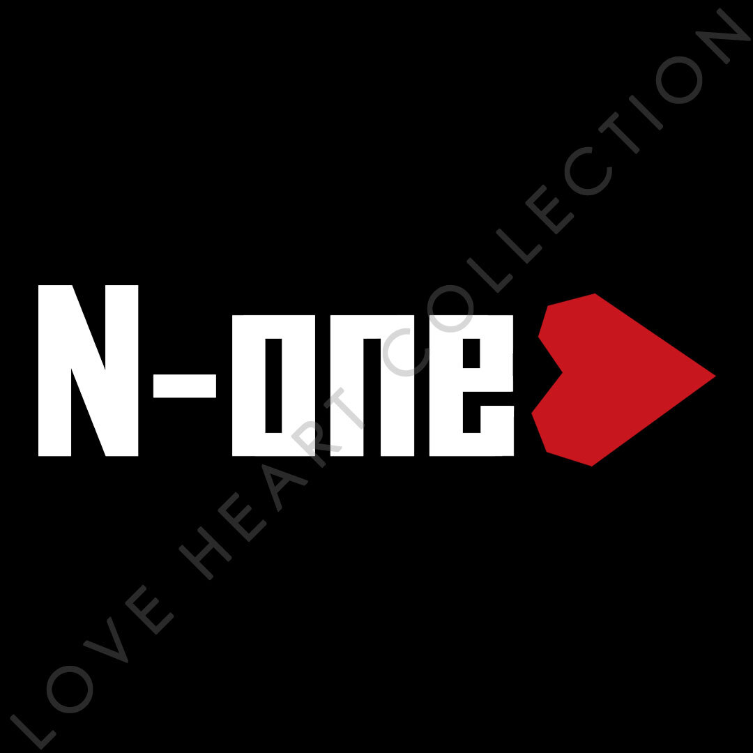 新品・未使用☆ホンダ N-ONE ハートステッカー ホワイト 1枚 LOVE HEART COLLECTION HONDA N-one none　切り文字|切文字|新品|送料無料