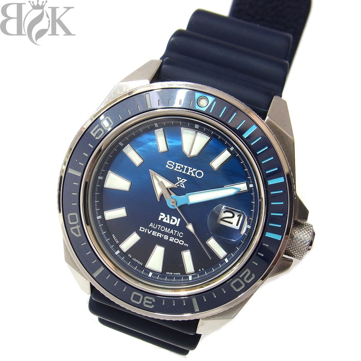 美品 セイコー プロスペックス ダイバースキューバ PADI Special Edition SBDY123 4R35-03W0 メンズ 腕時計 自動巻き ブルー系 〓