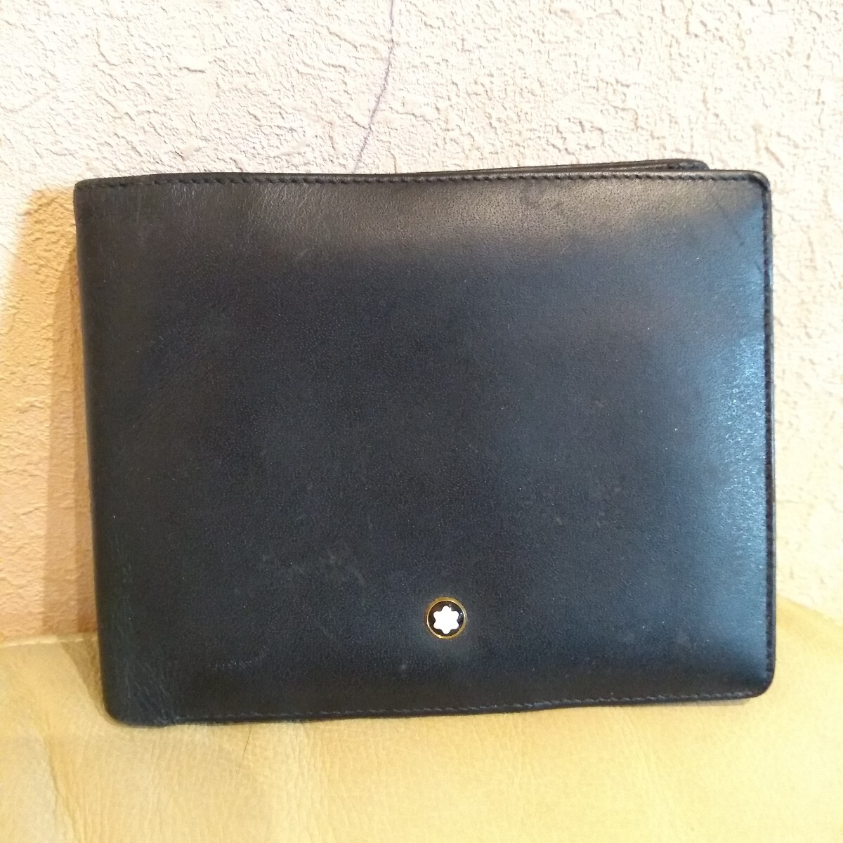 MONTBLANC 二つ折り財布 レザー 黒 モンブラン