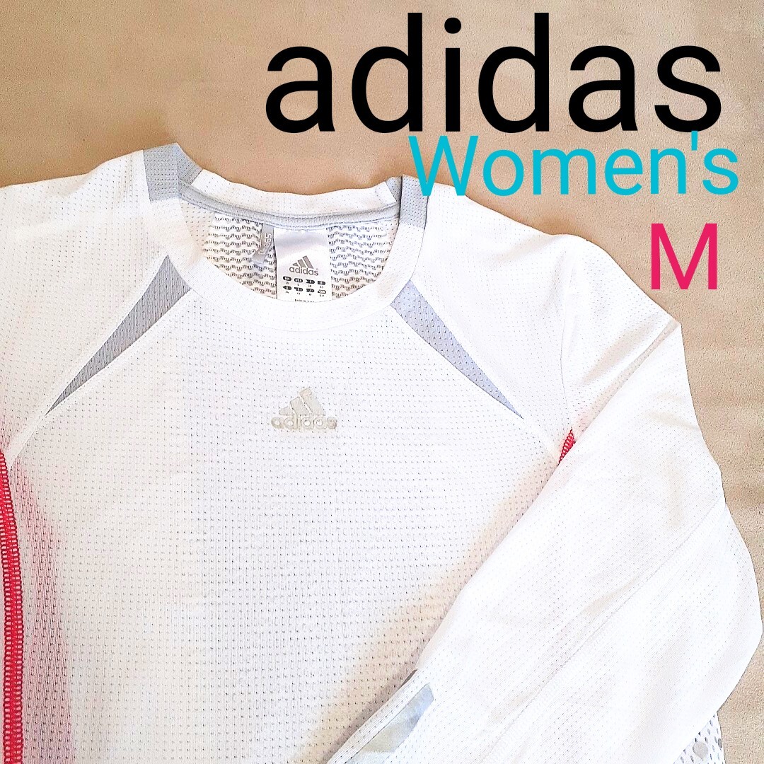 【超美品】 adidas アディダス　レディースM 長袖 長袖Tシャツ ランニング ジョギング スポーツジム フィットネス ヨガ ピラティス