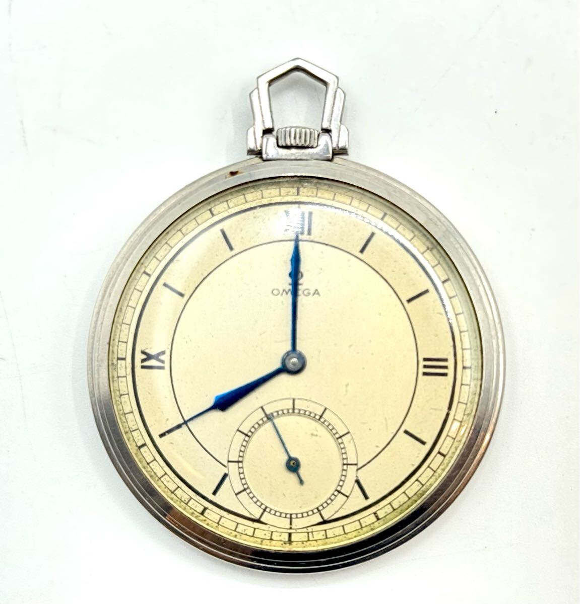 動作品■OMEGA オメガ 懐中時計 スモールセコンド 手巻き ポケットウォッチ 8819092 8141296 時計 スモセコ■兵庫県姫路市から 25-2325