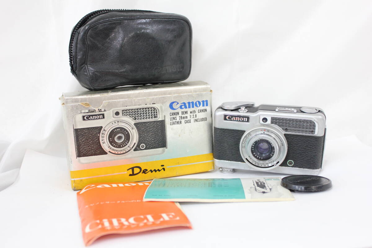 【返品保証】 【元箱付き】キャノン Canon Demi SR 28mm F2.8 ケース付き カメラ M6303