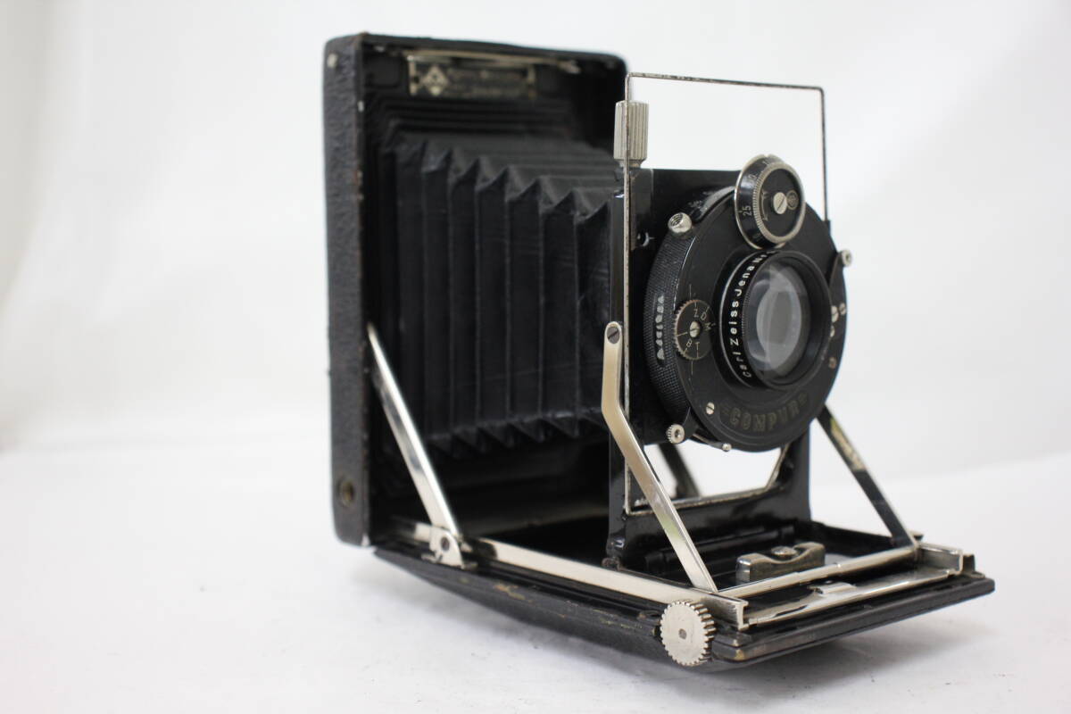 【返品保証】 Kamera Werkstatten Dresden A21 Carl Zeiss Jena Tessar 12cm F4.5 蛇腹カメラ e997