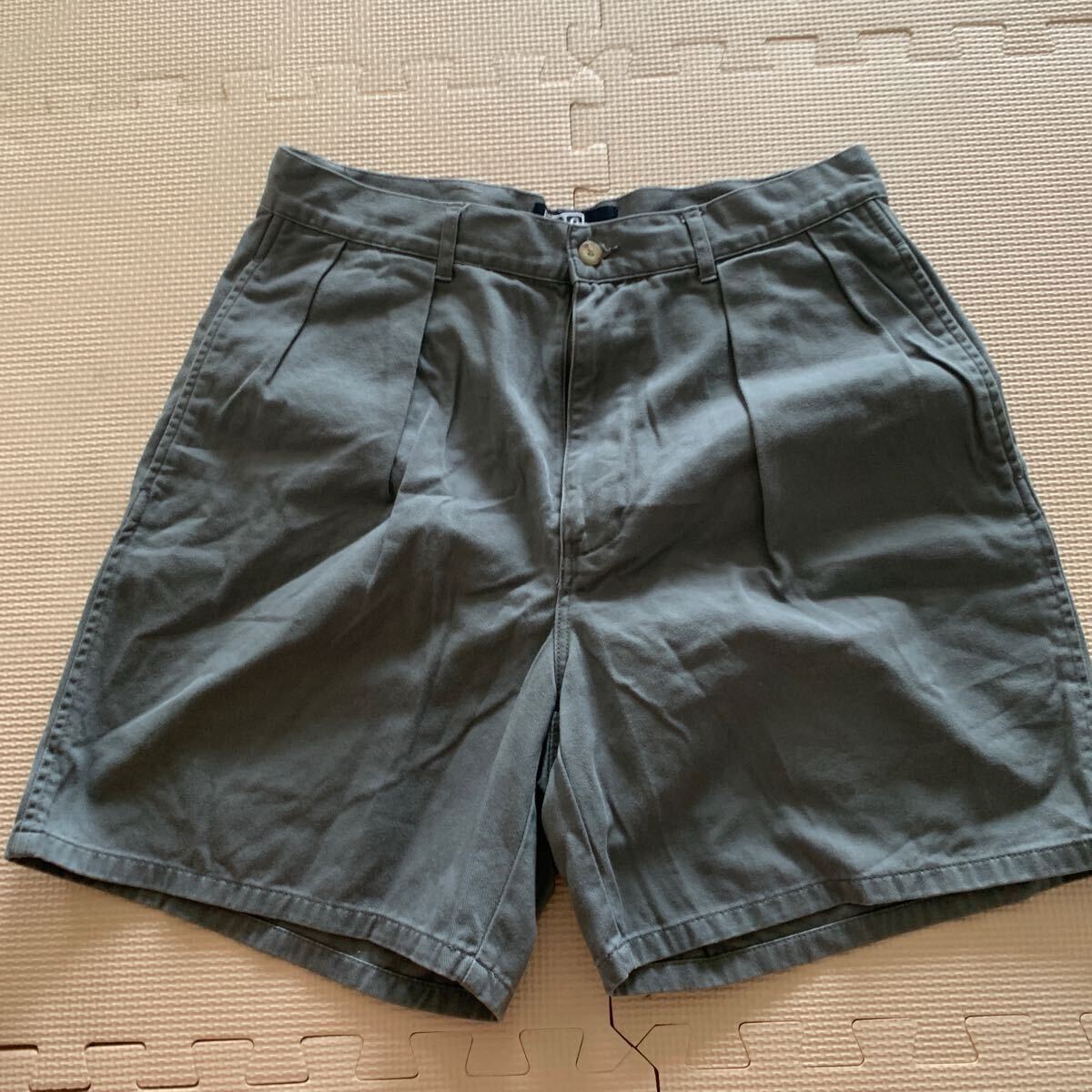 90s【Polo Ralph Lauren】ポロラルフローレン コットン　チノショーツ グレー w31 ハーフパンツ ドミニカ製
