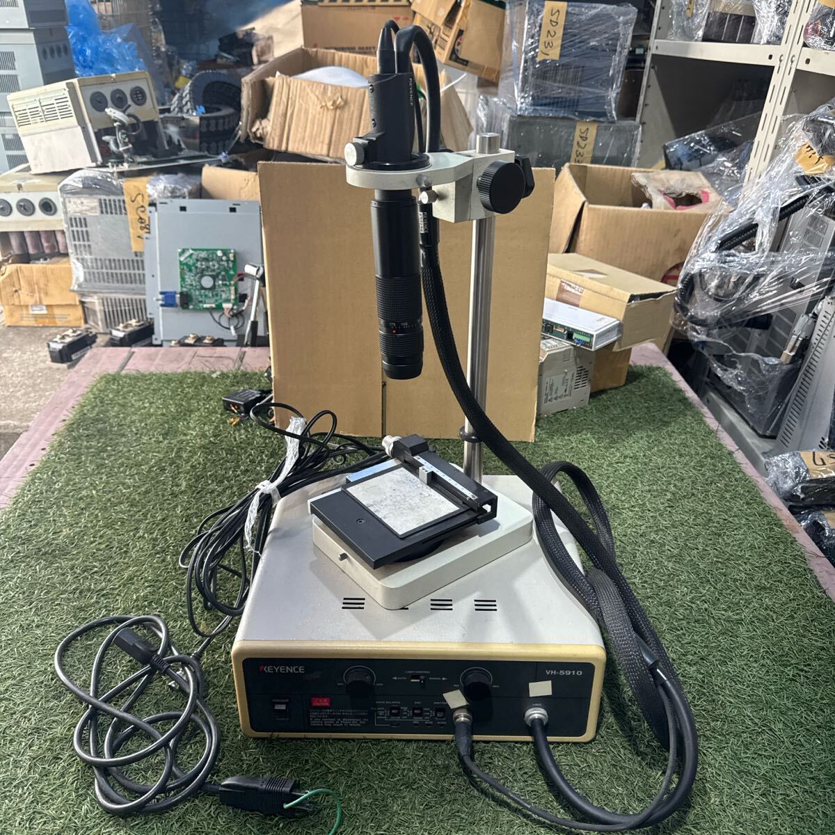 5E067 KEYENCE/キーエンス マイクロスコープ VH-5910 + ズームレンズ 動作保証付き