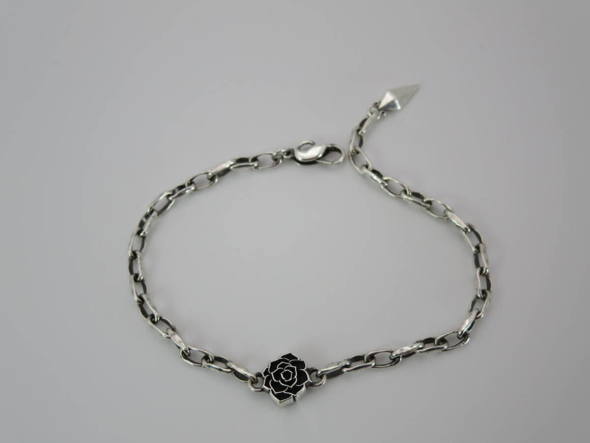 ☆ ディール スパイクエンド アンクレットローズ SV925 腕周～約19.0㎝位 約6.0g位 中古 アンクレット ☆②S