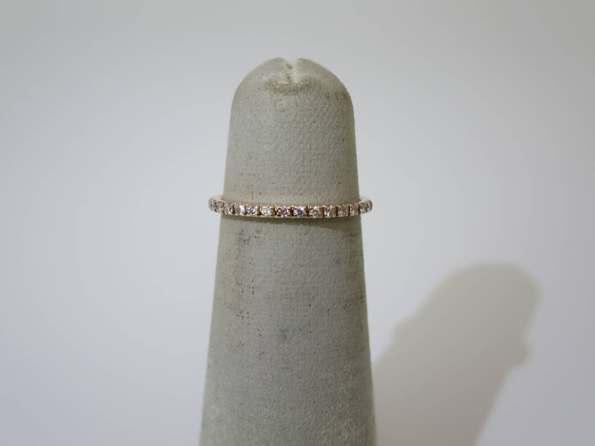 ☆ Star K18 (PG) ダイヤ 0.08 約5号位 約0.8g位 仕上済 中古 リング ☆251K