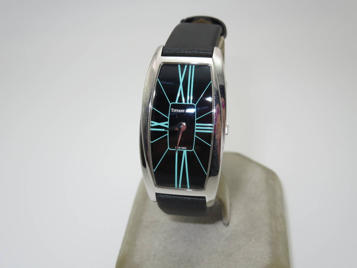 ☆ ティファニー ジェメア T3127 トノー型 QZ SS レディース 中古 革ベルト ☆