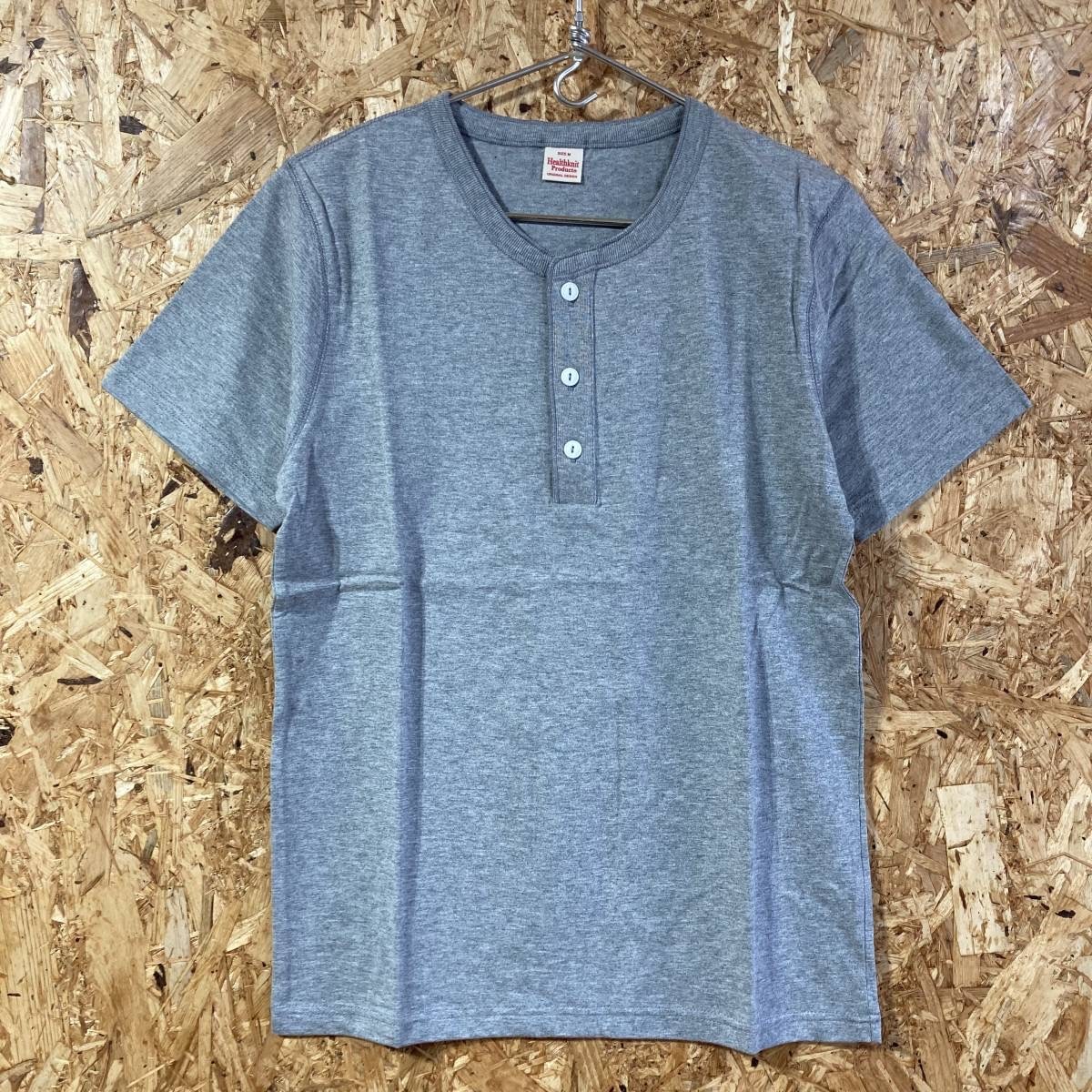 Healthknit ヘンリーネック 半袖 Tシャツ M ヘルスニット