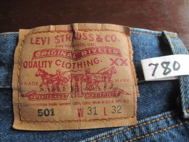 A780送料無料【31】コレクション放出 ビンテージ 501 Levis リーバイス USA製 刻印522