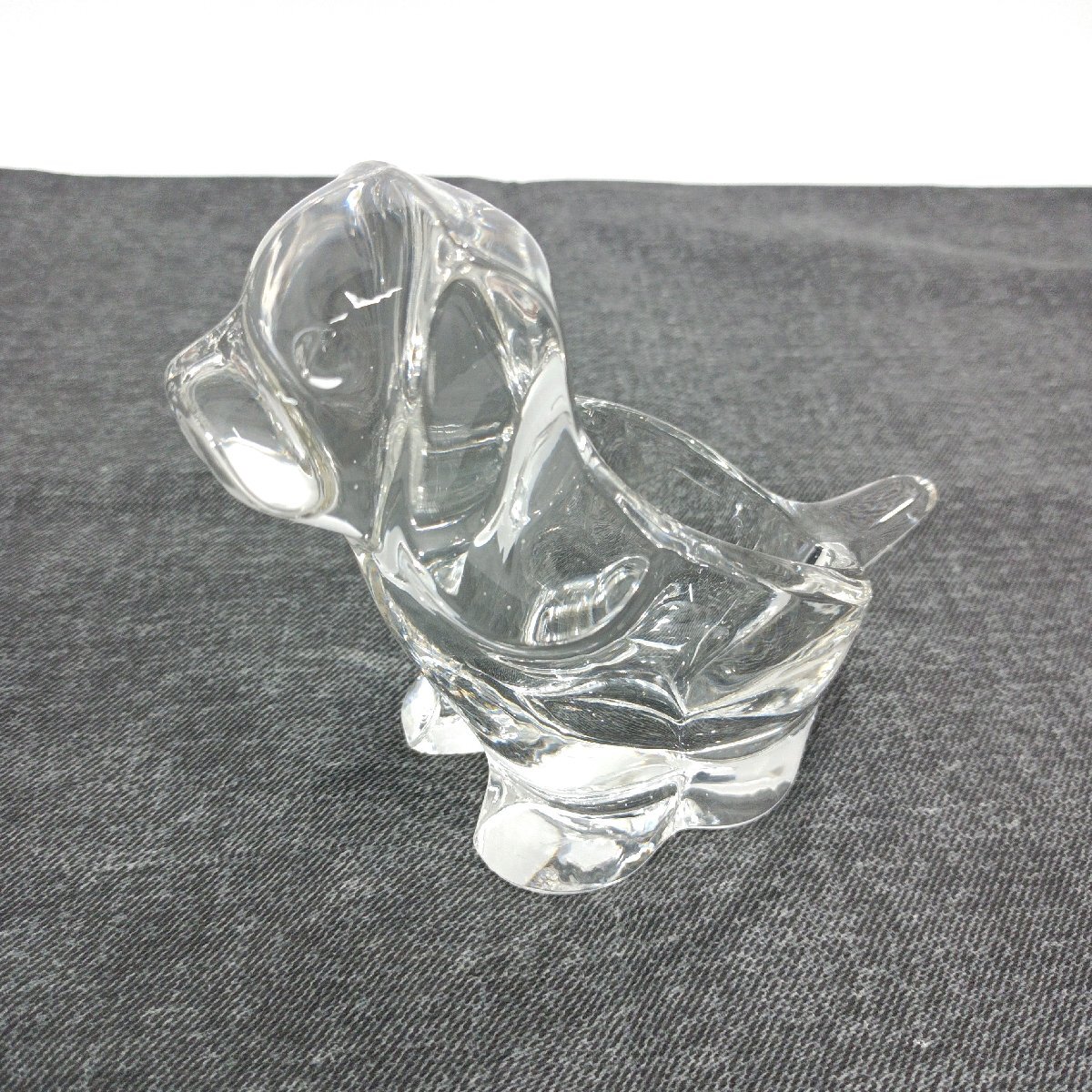 佐々木クリスタル イヌ 置物 小物入れ アクセサリー入れ 高さ約12.5㎝ 犬 SASAKI CRYSTAL 日本製 ガラスの動物園 コレクション【道楽札幌】