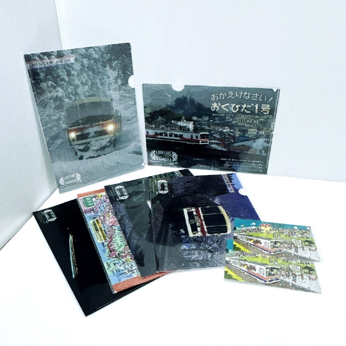 神岡鉄道 おくひだ1号 復活イベント記念グッズセット クリアファイル ポストカード LOST LINE KAMIOKA 2017年 神岡線概況図 【道楽札幌】