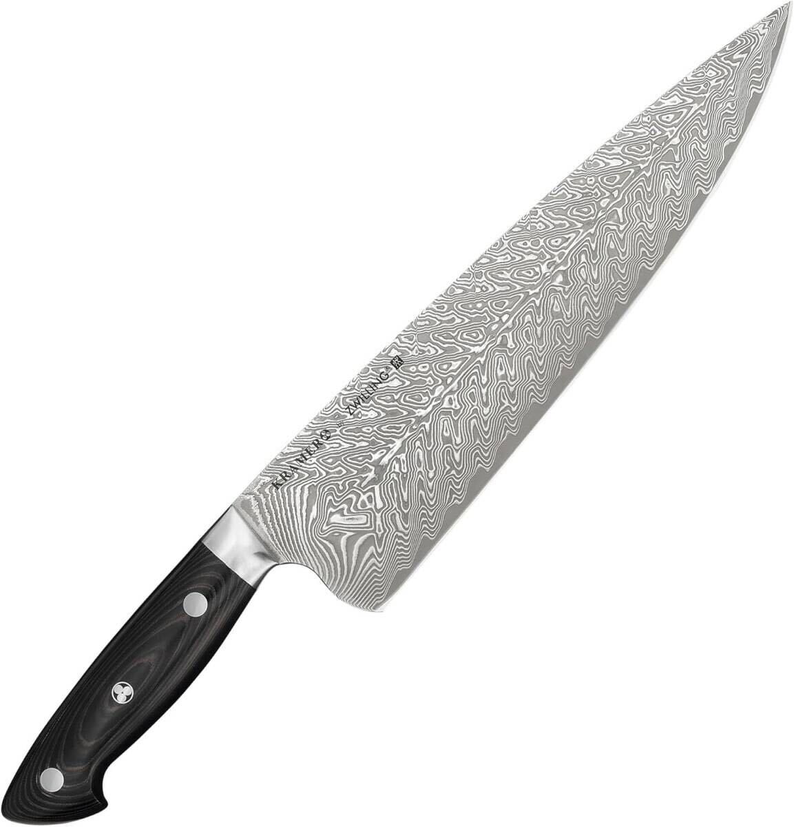 送料無料！新品 Zwilling ツヴィリング 「 ボブ・クレーマー ユーロ ステンレス シェフナイフ 260mm 日本製 」 ダマスカス 牛刀 多層鋼