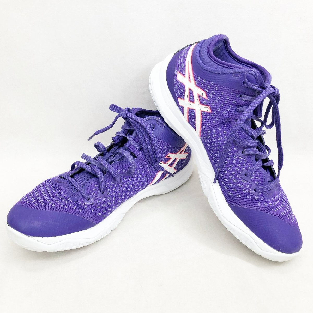asics アシックス 1063A036 アンプレアルス バッシュ バスケットボール シューズ スニーカー 靴 26cm 紫 パープル メンズ