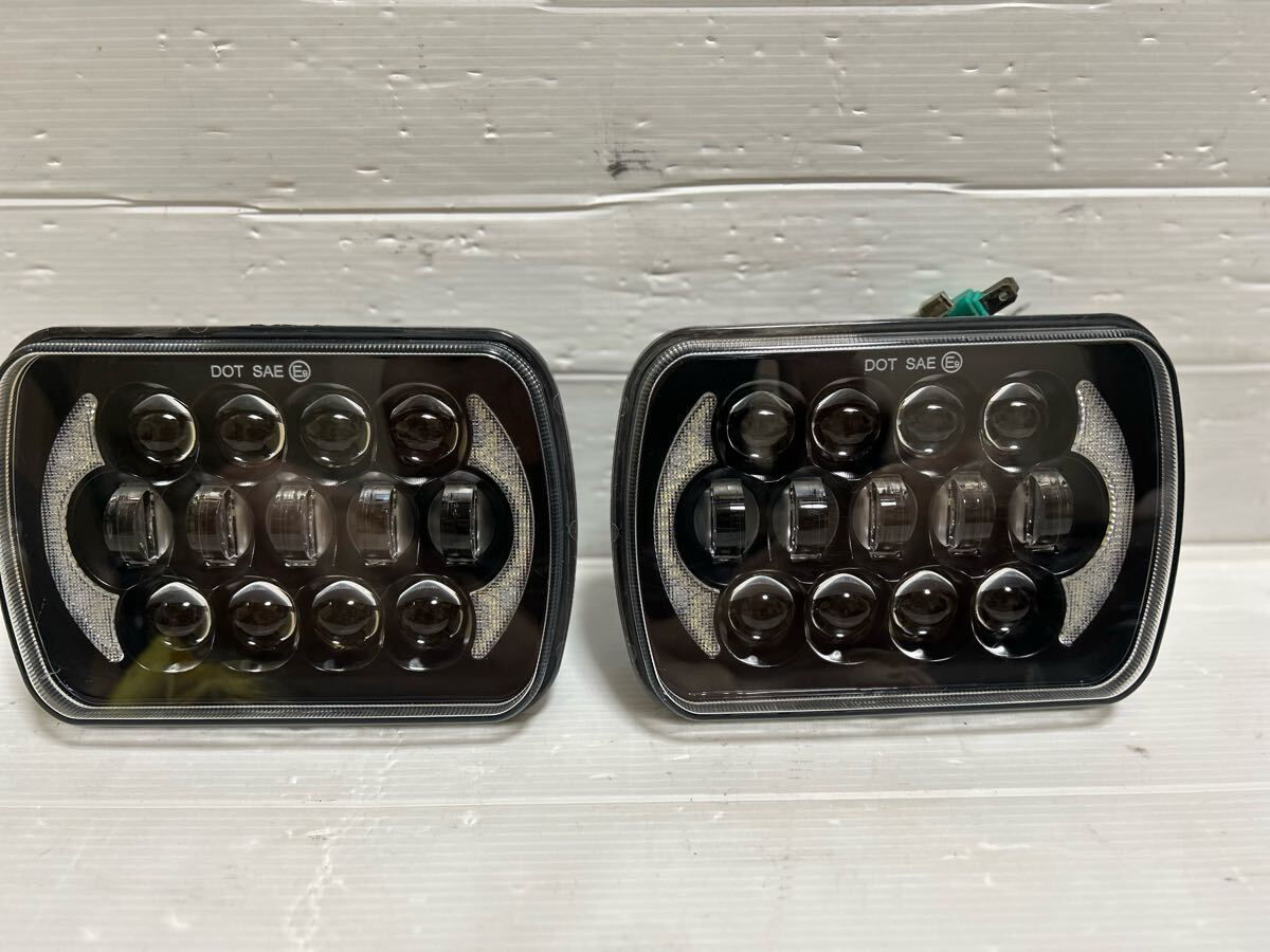 5 X 7インチ LED ヘッドライト 左右セット