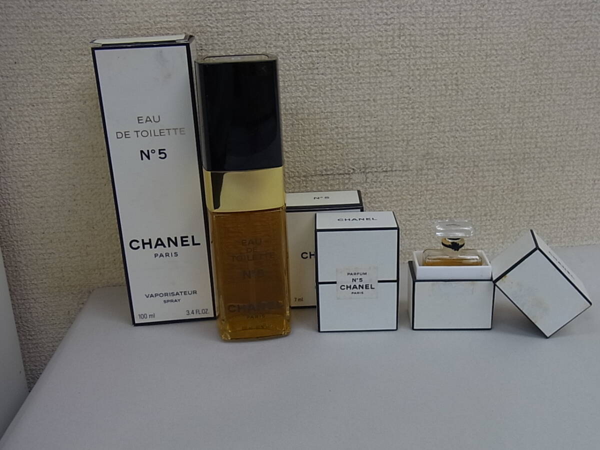170515K70-0519K■シャネル CHANEL■N°5 EDT 100ml＆パルファム 7ml×2点 計3点 5番 No.5／中古品