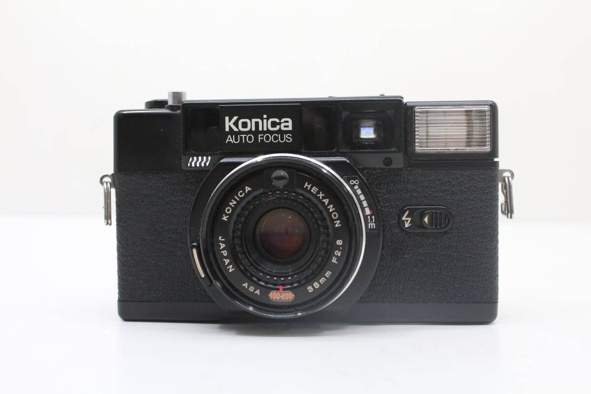 ★良品★KONICA コニカ C35AF2 HEXANON 38mm F2.8 人気の単集点式搭載コンパクトフィルムカメラ！動作品！ OK7742