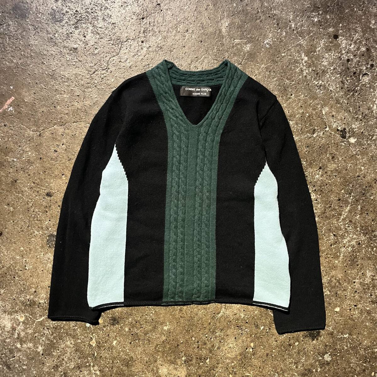 COMME des GARCONS HOMME PLUS 00aw 切替ニット コムデギャルソンオムプリュス 2000aw AD2000 ドッキングロック期