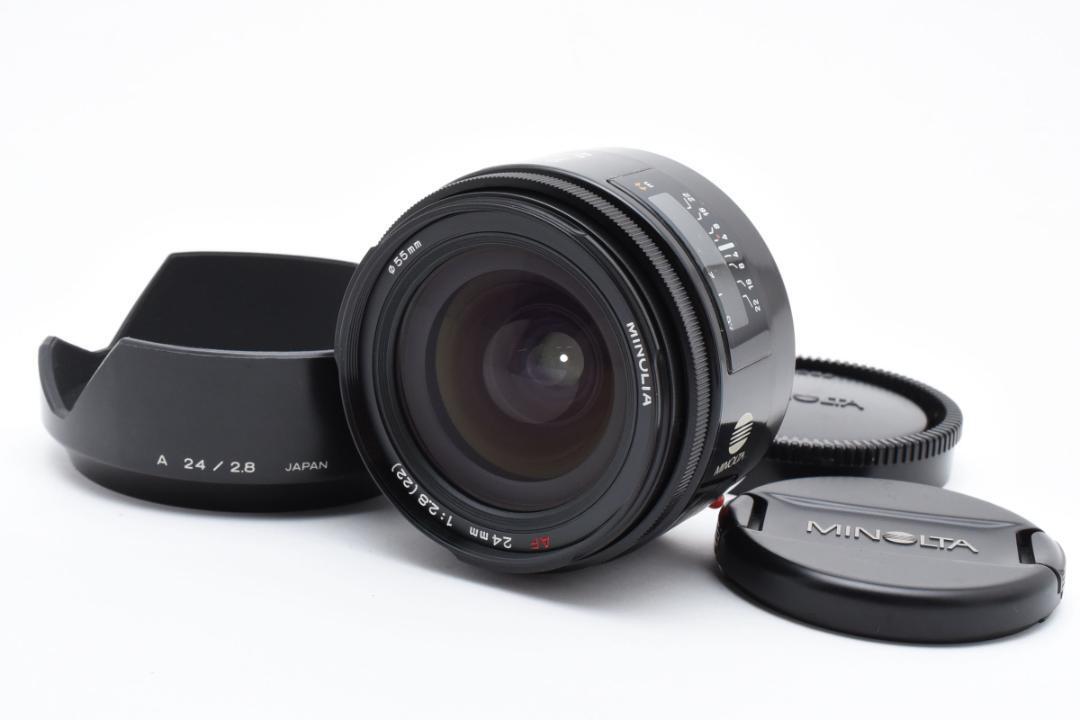 MINOLTA AF 24mm F2.8 純正フード付 C009