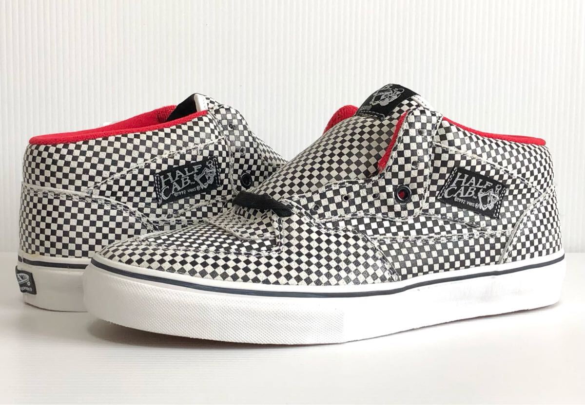 未使用 送料込 VANS×SUPREME HALF CAB 27.5cm/US9.5 黒/白 バンズ×シュプリーム ハーフキャブ チェッカー柄 デッドストック