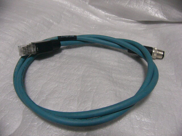 ★美品 KEYENCE OP-87907 1m IX用イーサネットケーブル (M12 4pin-RJ-45) NFPA79対応 